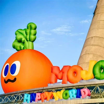 インフレータブル広告かわいい漫画オレンジ